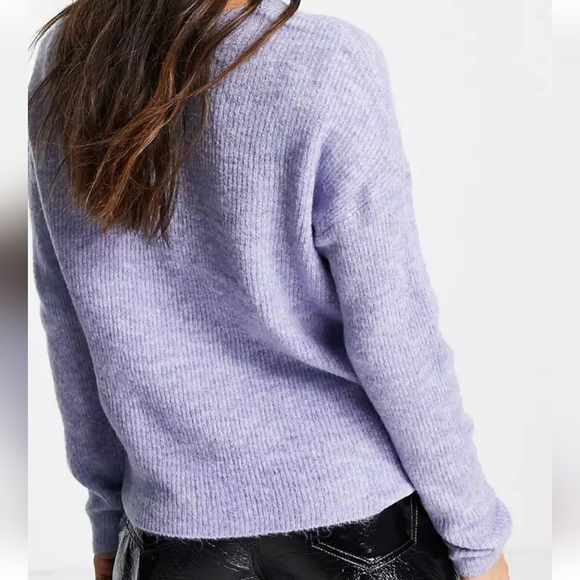 "Only V neck sweater" in brown marl - Picture 8 of 8